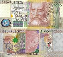 *De La Rue Giori - Leonardo da Vinci, testovacia bankovka - Kliknutím na obrázok zatvorte -